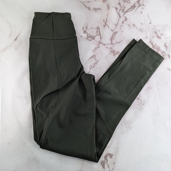 ADAY Leggings Womens Green Brakes On Pant Pull On A Day High Rise Crop Ankle - Picture 10 of 11